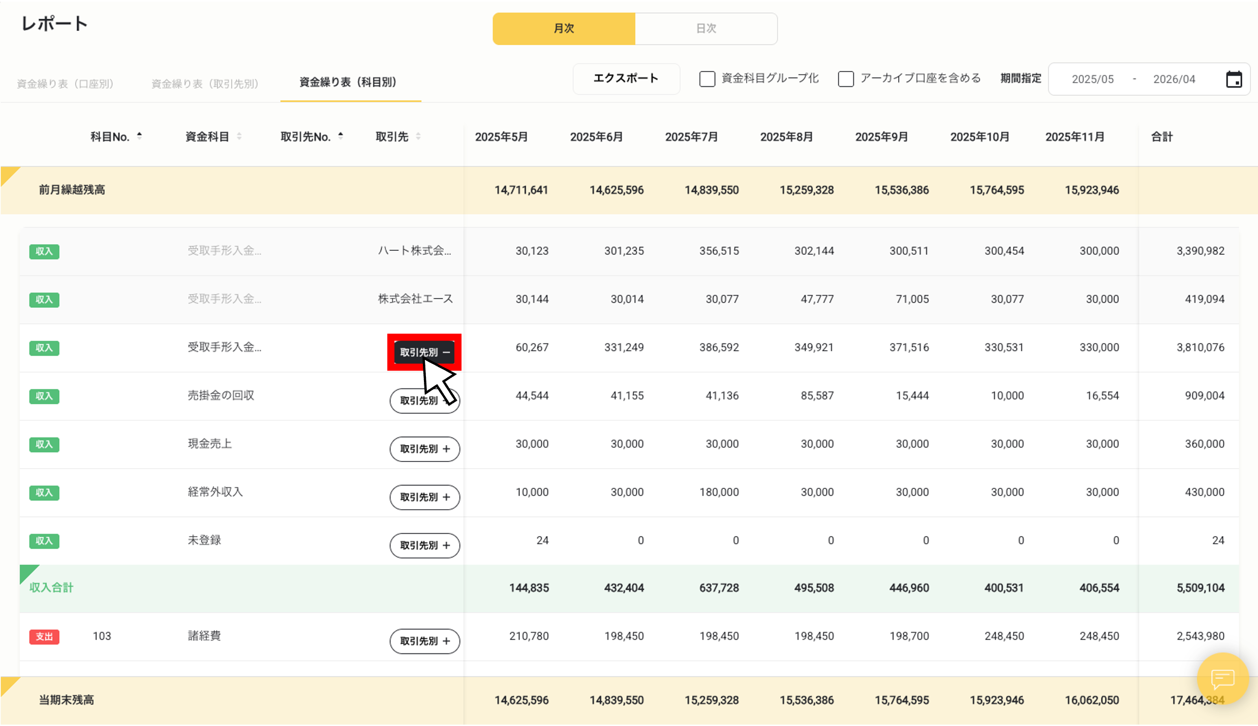 レポート・資金繰り表(科目グループ化)6.png