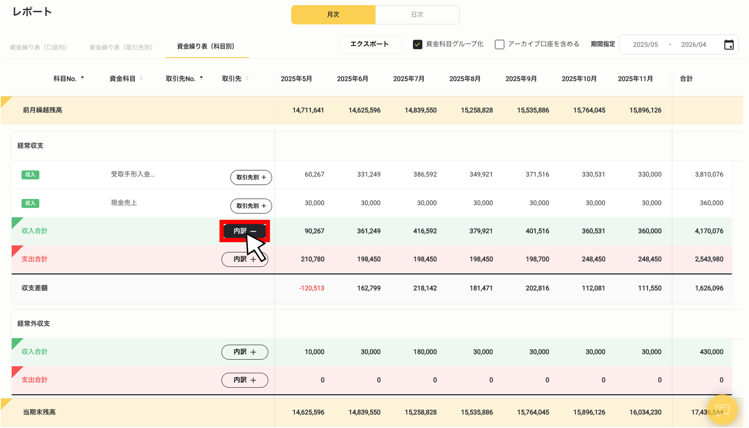 レポート・資金繰り表(科目グループ化)3.png