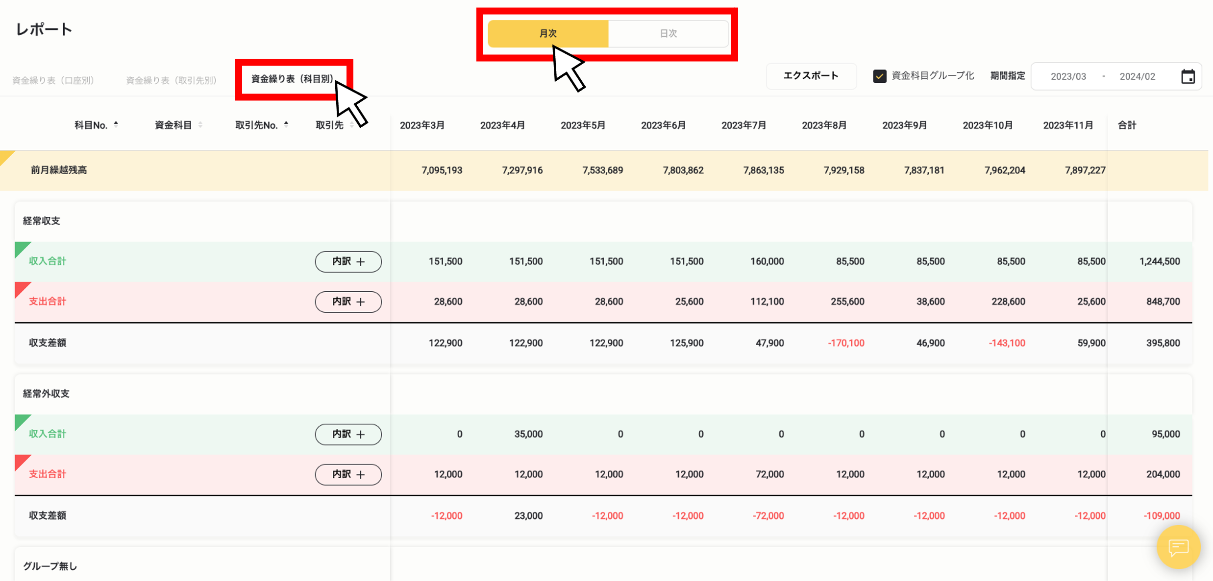 レポート・資金繰り表（科目別）２.png